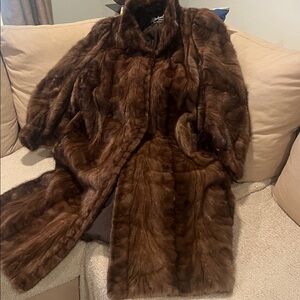 Michael’s Furs Long Brown Mink Coat